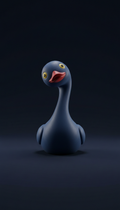 Dusky Blue Quirky Duck Figurine