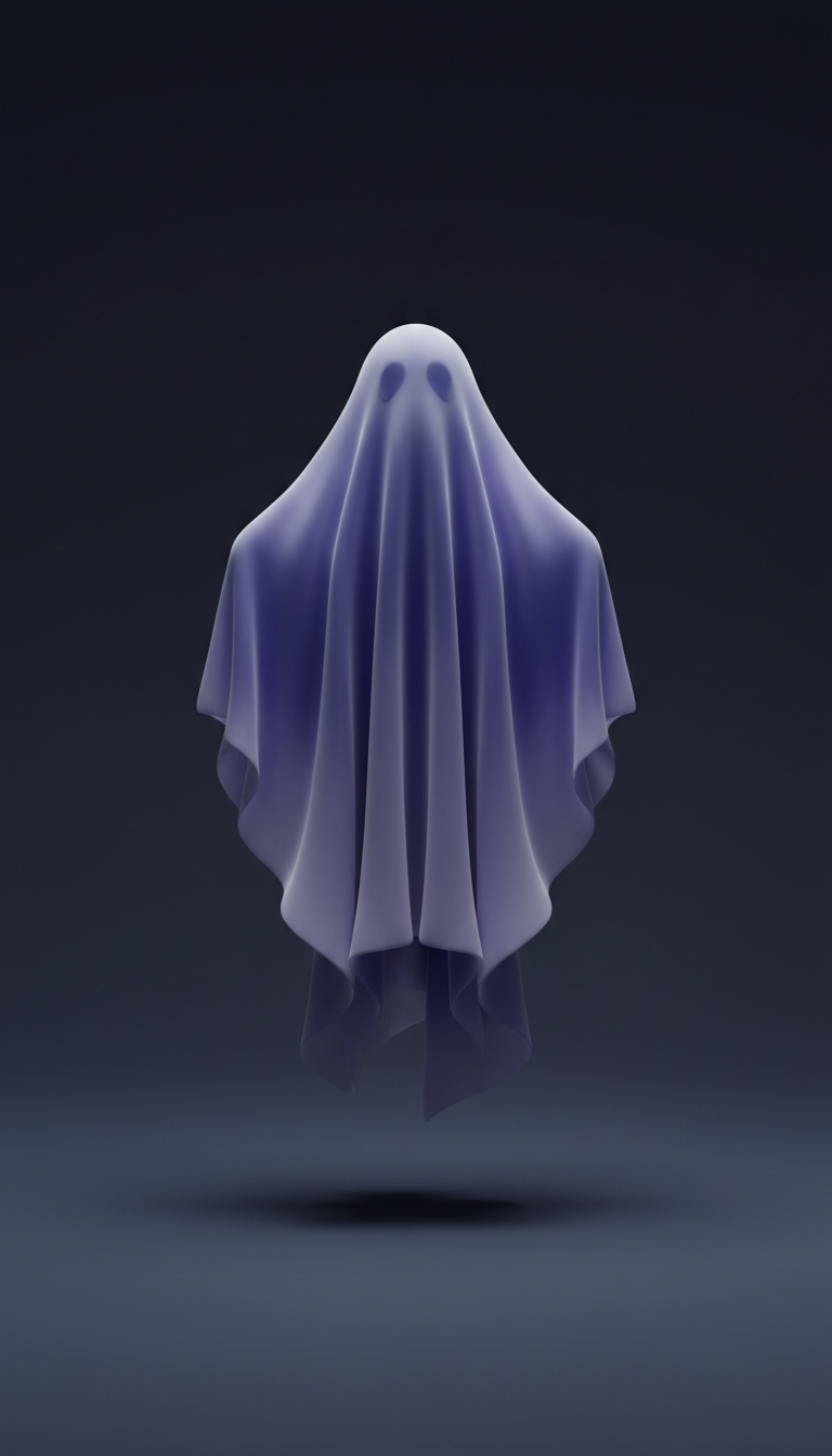 Phantom Lavender Ghost Figure