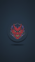 Impish Red Illustrated Novelty Coaster