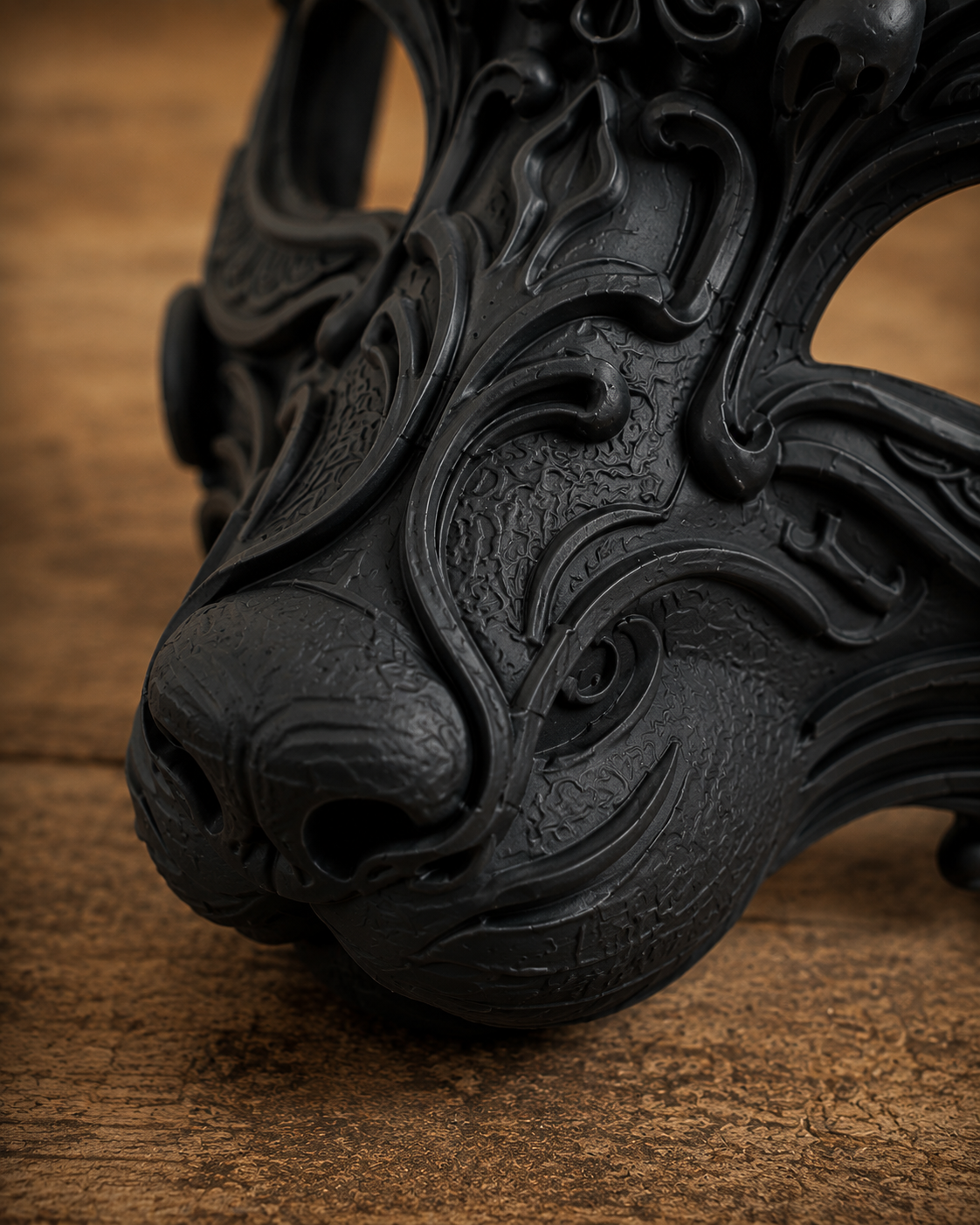 The Woodland Whisper — Mouse Masquerade Mask, Baroque Animal Mask, Hand-Painted