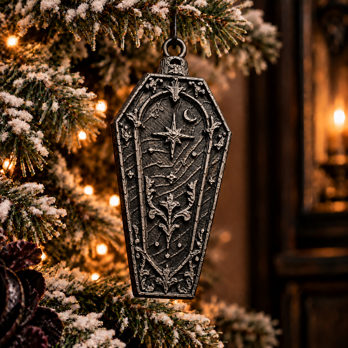 The Casket Bauble - Gothic Coffin Christmas Ornament, Victorian Tree Decoration, Alternative Xmas Decor, Dark Christmas Bauble, Gothic Holiday Gift