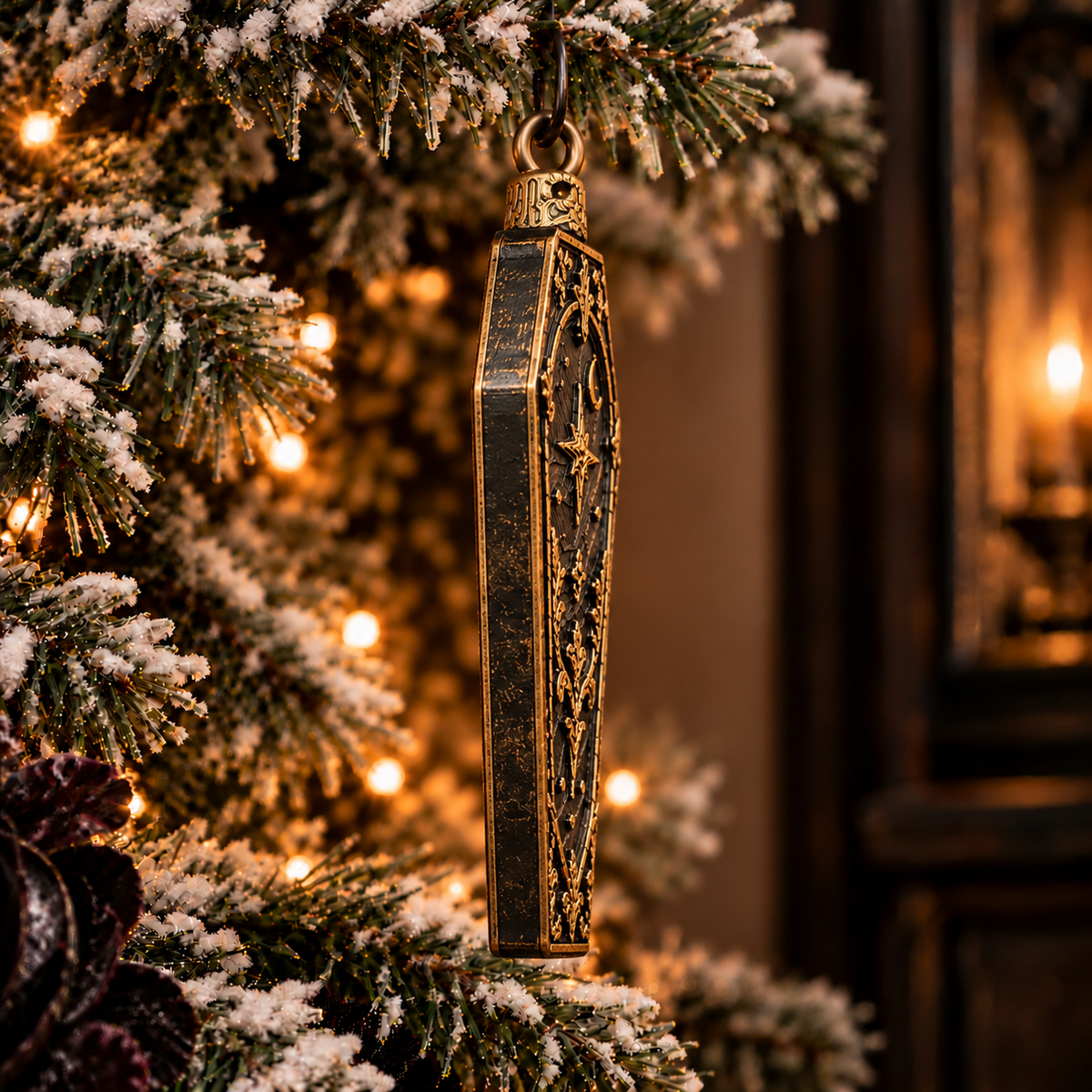 The Casket Bauble - Gothic Coffin Christmas Ornament, Victorian Tree Decoration, Alternative Xmas Decor, Dark Christmas Bauble, Gothic Holiday Gift