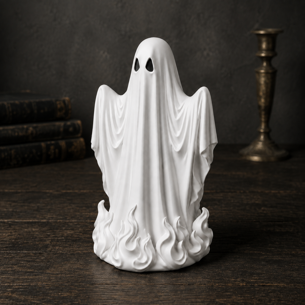 The Old Haunt — Retro Ghost Figurine, Halloween Ghost Relic Decor
