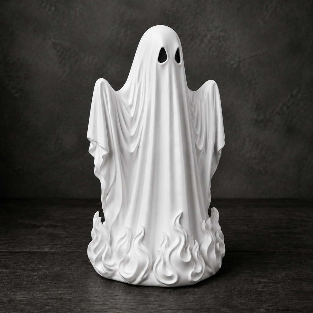The Old Haunt — Retro Ghost Figurine, Halloween Ghost Relic Decor