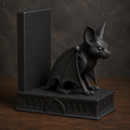 The Belfry Guard — Gothic Bat Bookend, Dark Academia Bookshelf Decor