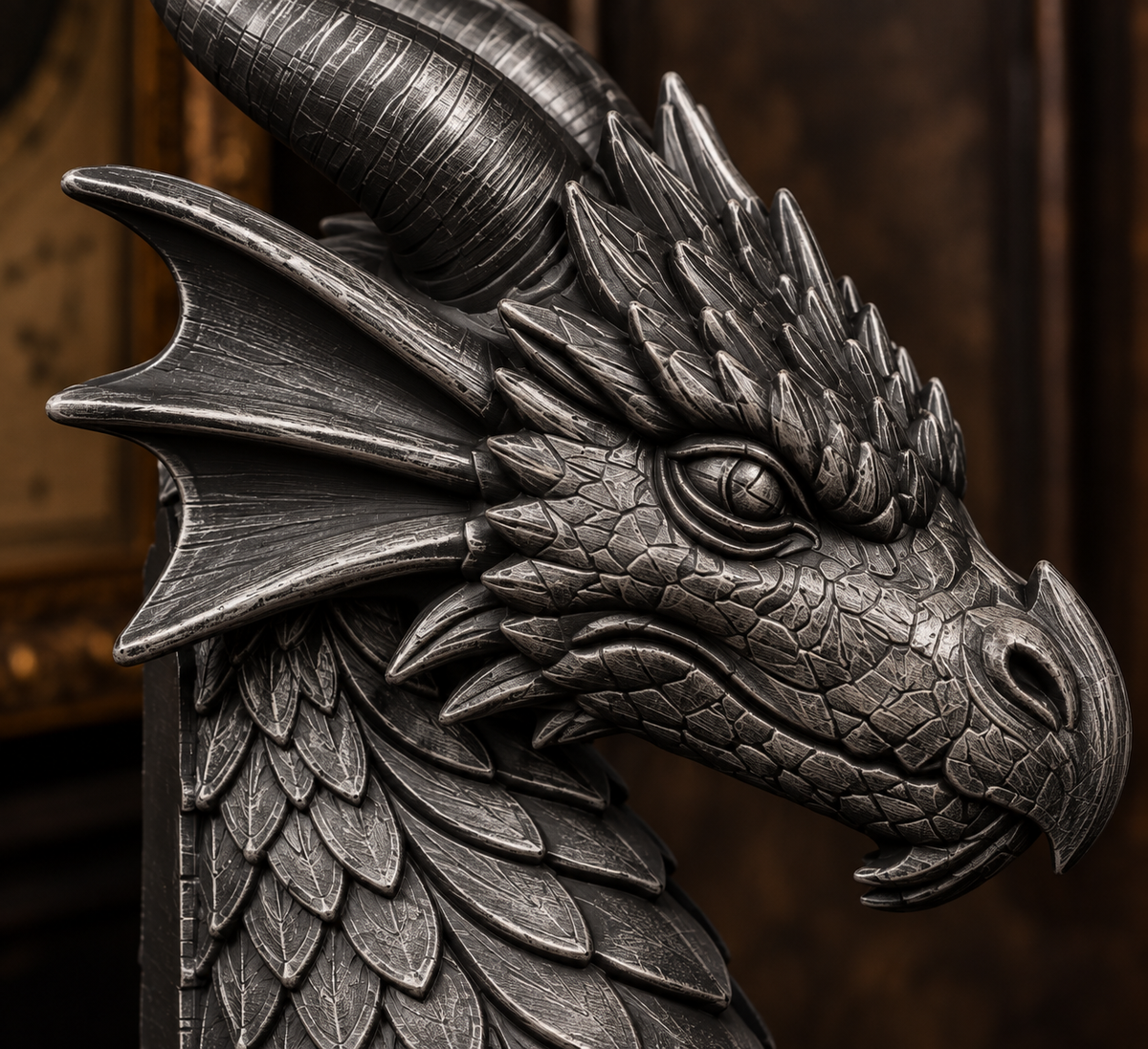 The Cloistered Drake — Dragon Cathedral Bookend by Gremlin Relics