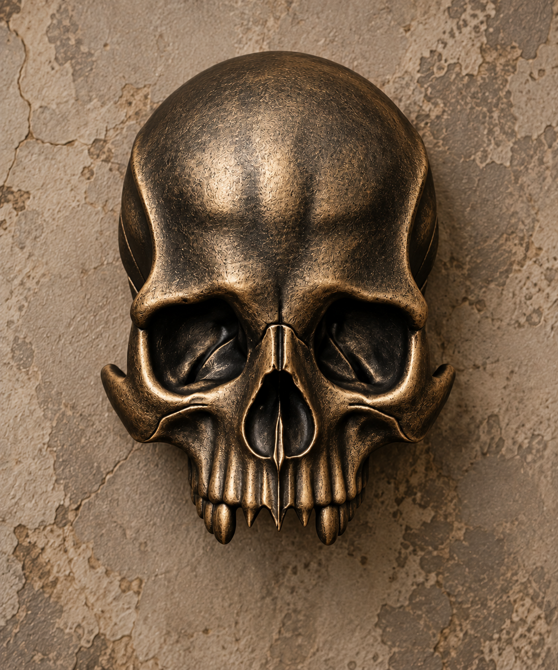 The Kept Secret — Skull Wall Mount with Hidden Compartment, Gothic Decor