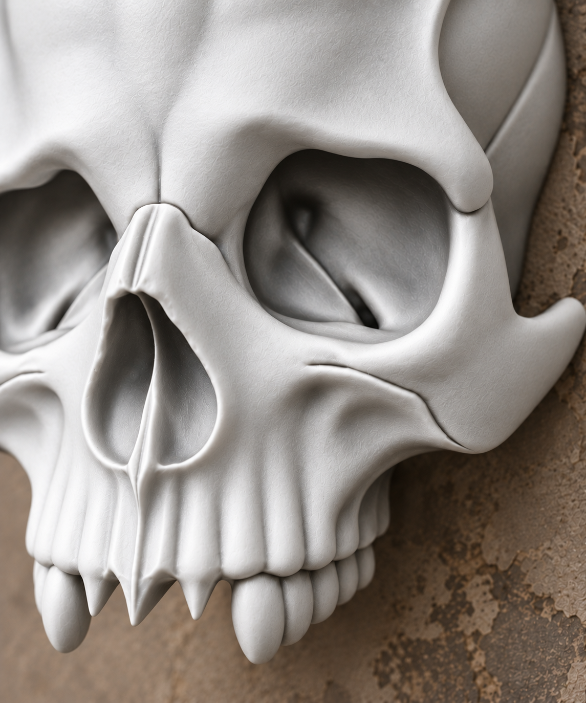 The Kept Secret — Skull Wall Mount with Hidden Compartment, Gothic Decor