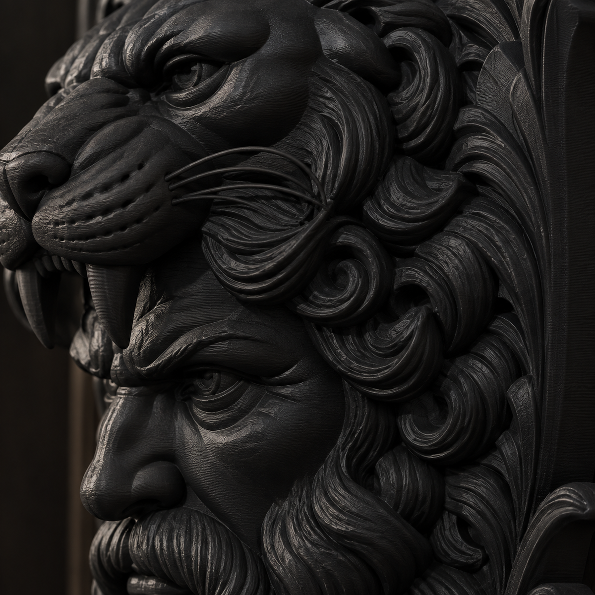 The Lion’s Trial — Hercules Wall Crest, Nemean Lion Gothic Plaque