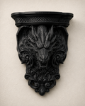 The Wyrm's Perch — Gothic Dragon Shelf, Floating Crystal & Candle Shelf, Hand-Painted