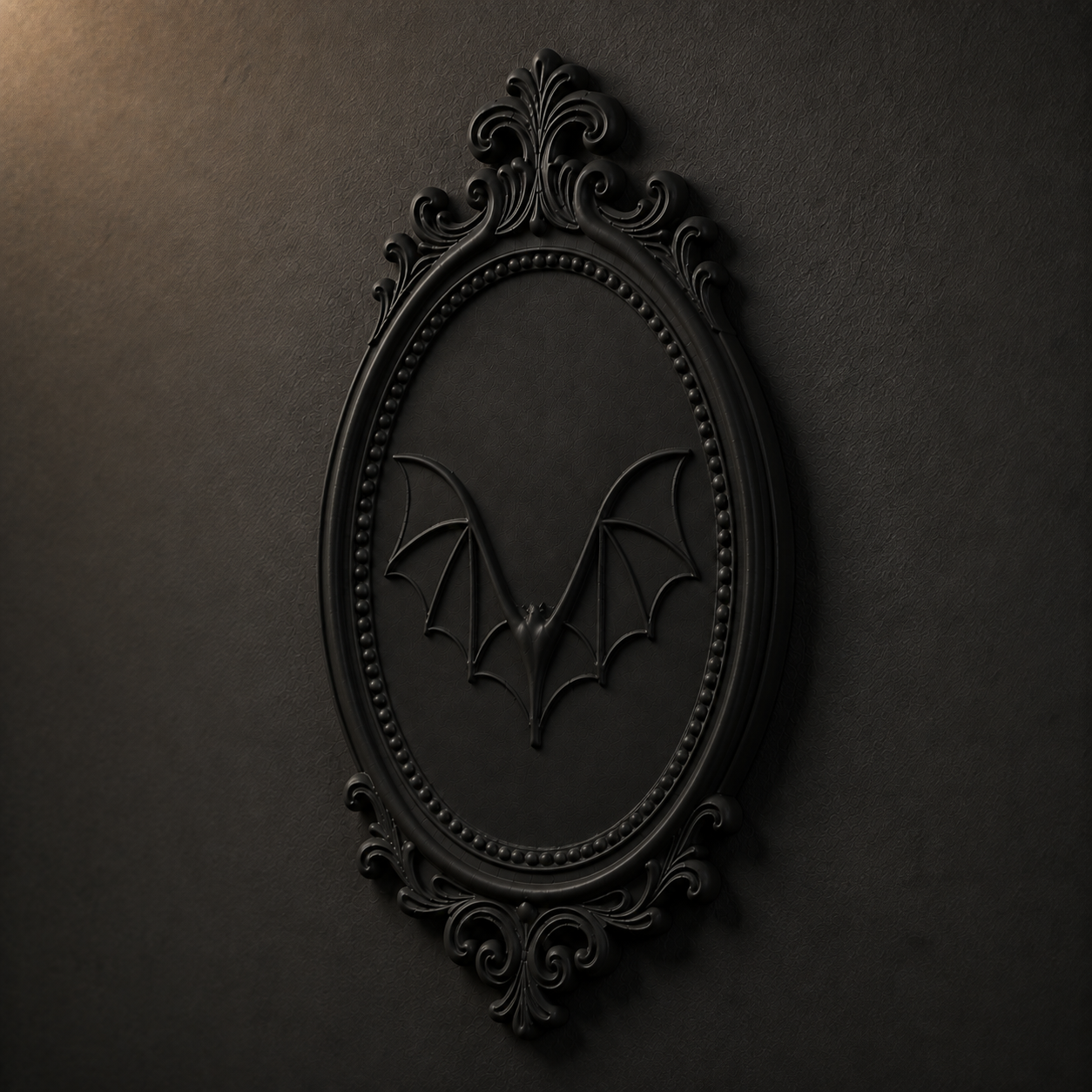 The Nightwings — Gothic Bat Plaque, Vampire Halloween Plaque
