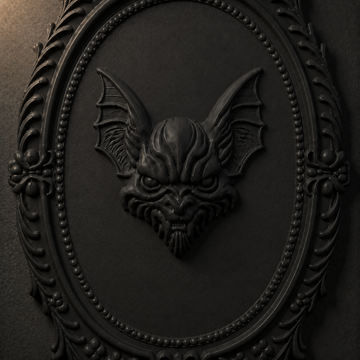 The Nightwings — Gothic Bat Plaque, Vampire Halloween Plaque