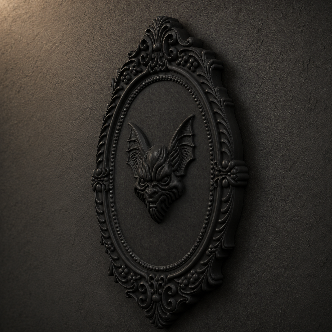 The Nightwings — Gothic Bat Plaque, Vampire Halloween Plaque