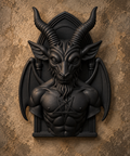 The Horned Sigil — Baphomet Wall Plaque, Gothic Occult Altar Decor