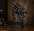 The Rampant Drake — Dragon Cathedral Bookend, Gothic Fantasy Bookshelf Decor