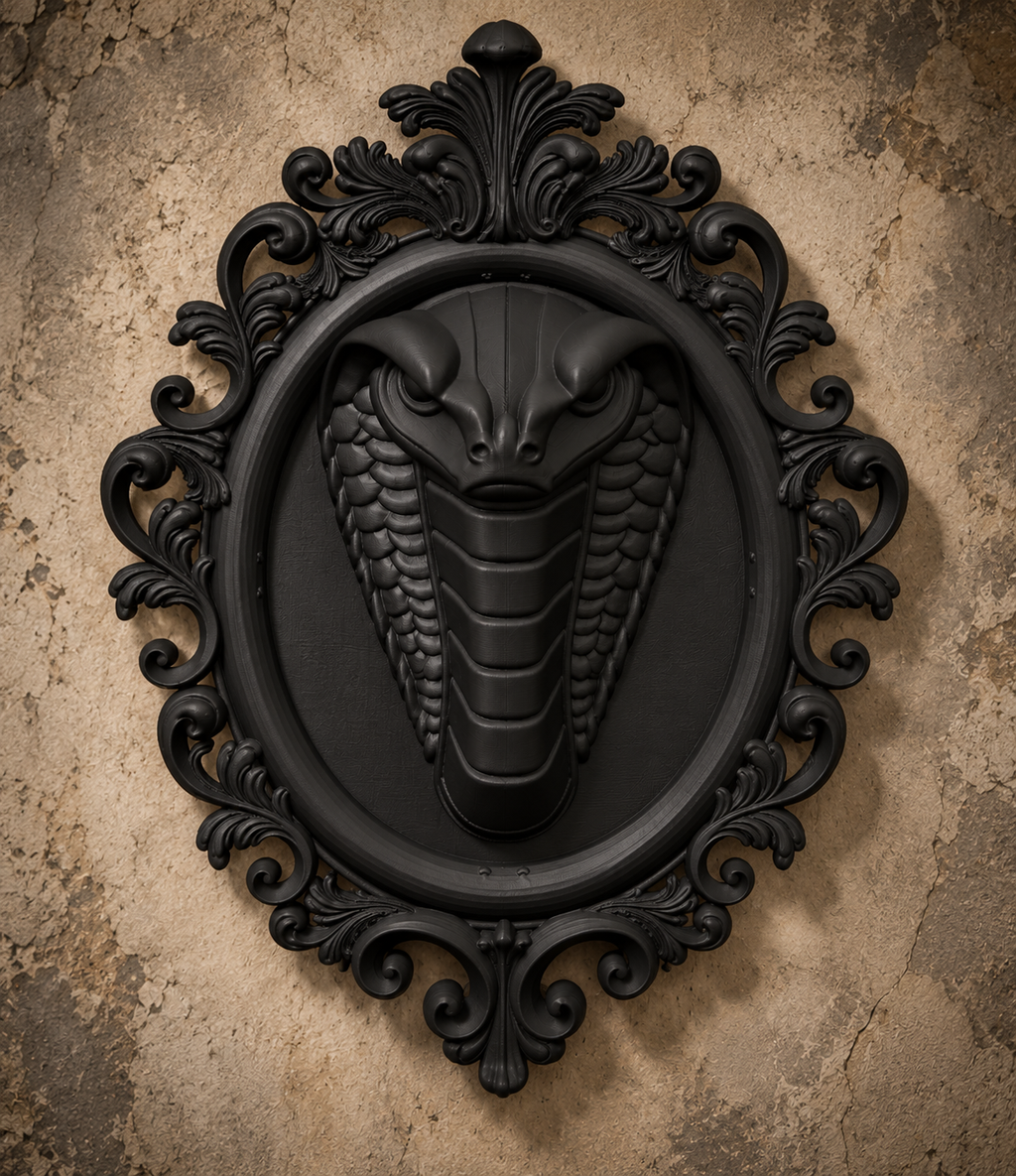 The Serpent's Gate — Gothic Snake Wall Plaque, Dark Fantasy Wall Decor