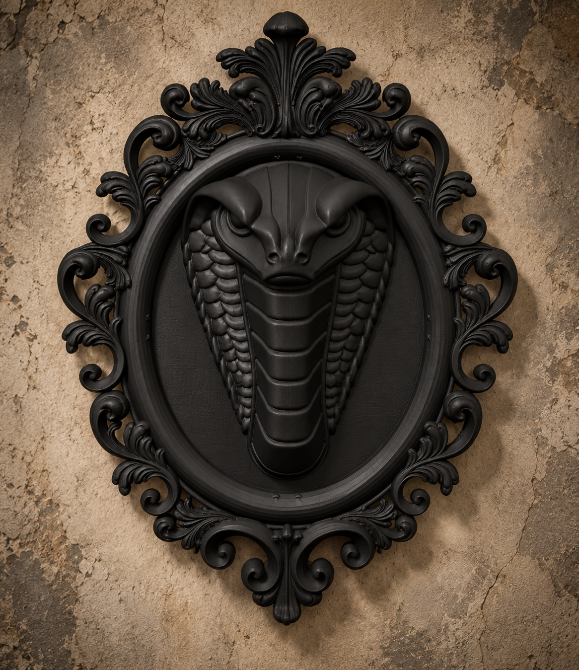 The Serpent's Gate — Gothic Snake Wall Plaque, Dark Fantasy Wall Decor