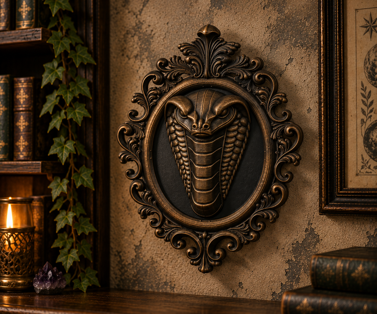 The Serpent's Gate — Gothic Snake Wall Plaque by Gremlin Relics