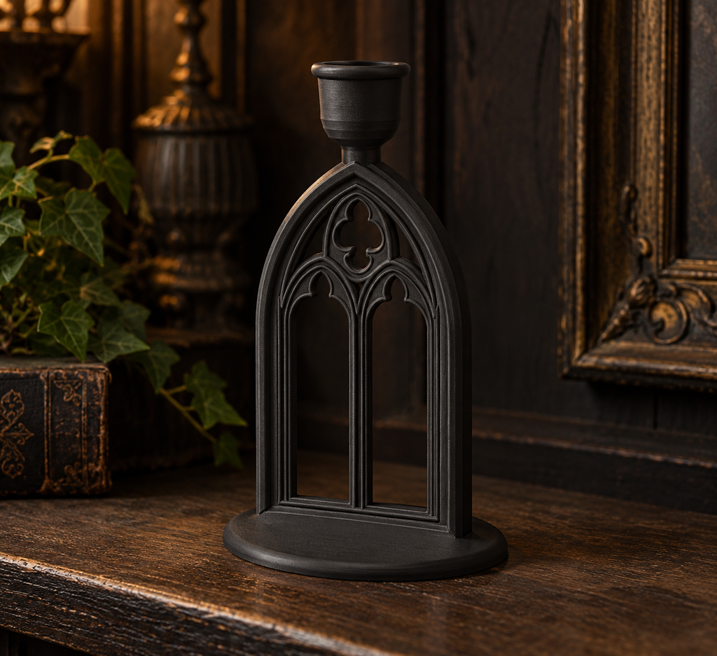 The Vigil Arch — Gothic Cathedral Arch Candle Holder, Gothic Altar Decor
