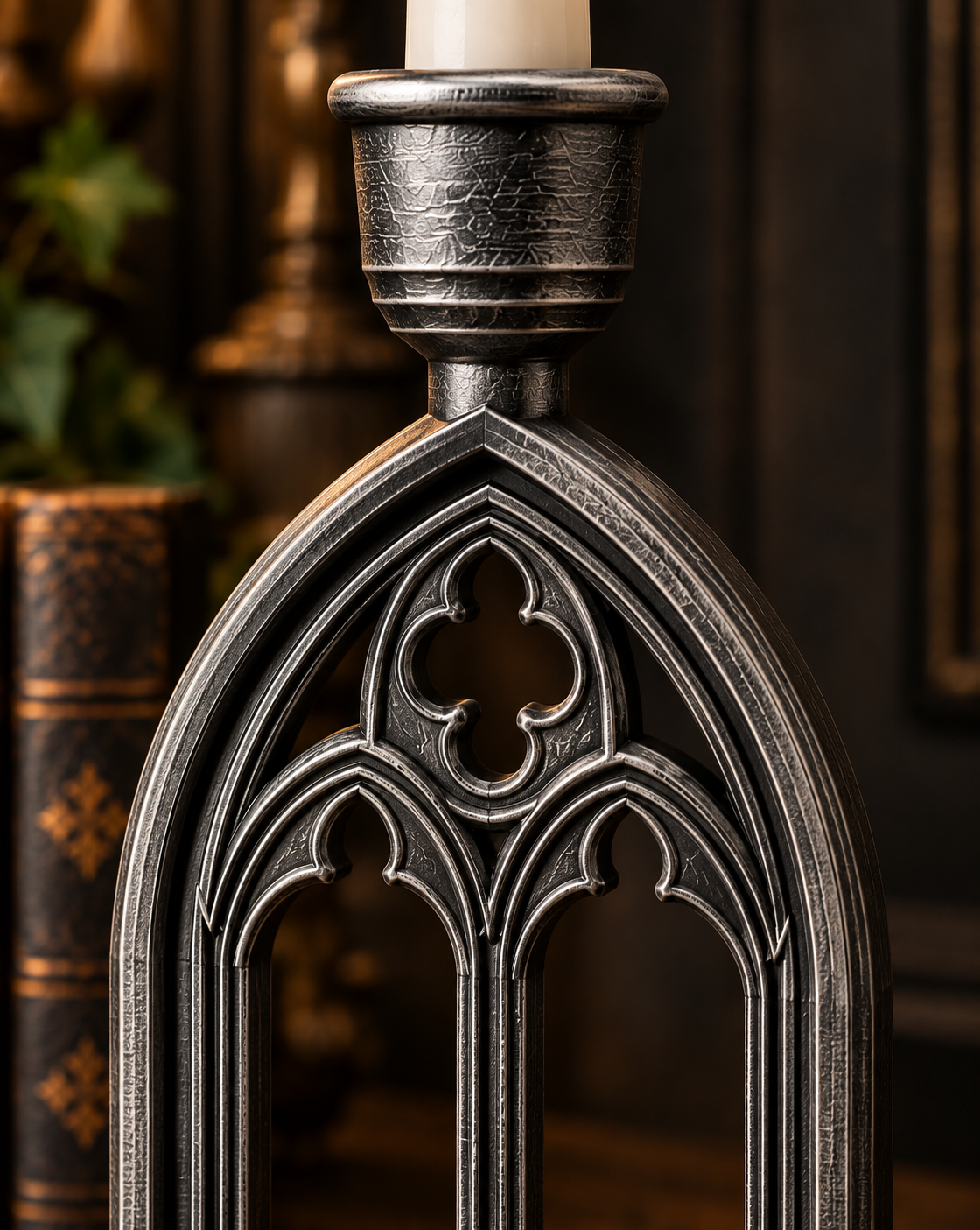 The Vigil Arch — Gothic Cathedral Arch Candle Holder by Gremlin Relics