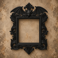 The Vesper — Gothic Bat Photo Frame, Baroque Halloween Wall Frame