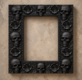The Widow’s Garland — Skull & Rose Photo Frame, Gothic Memento Mori Wall Frame