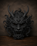 The Imperial Coil — Baroque Dragon Mask, Gothic Masquerade, Hand-Painted