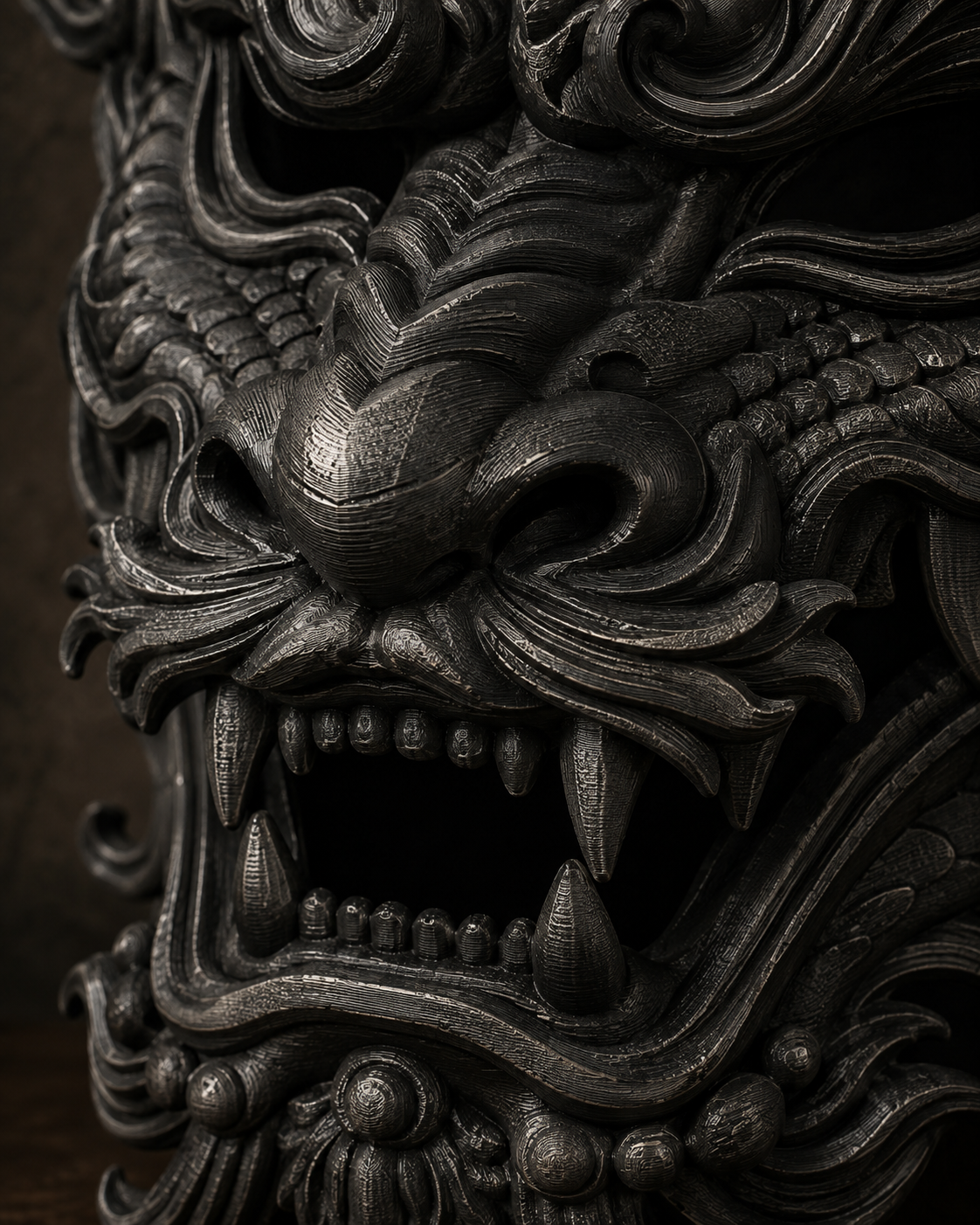 The Imperial Coil — Baroque Dragon Mask, Gothic Masquerade, Hand-Painted