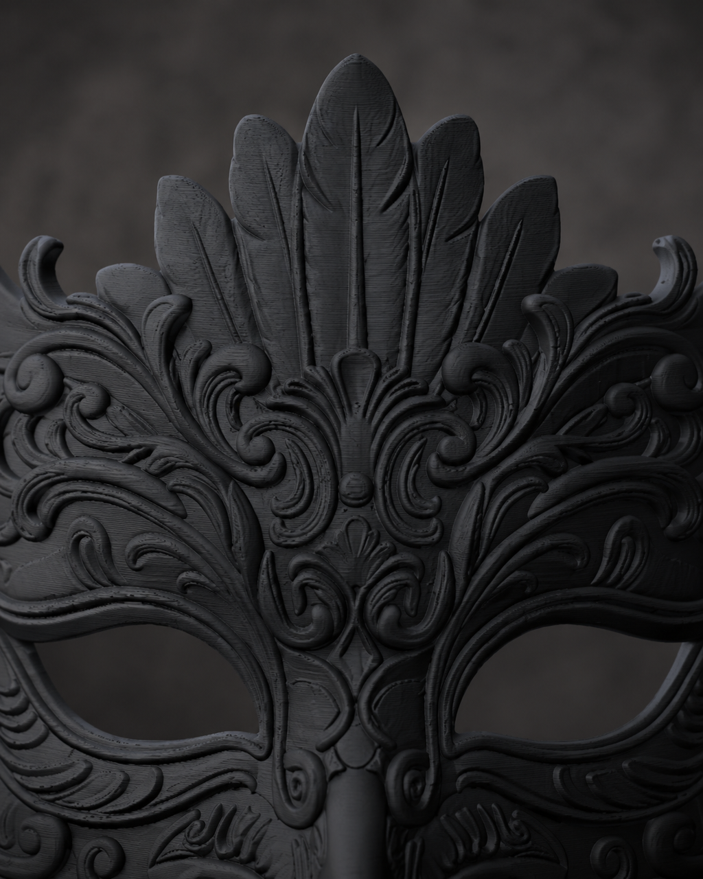 The Night Crown — Baroque Owl Masquerade Mask, Gothic Decor, Hand-Painted