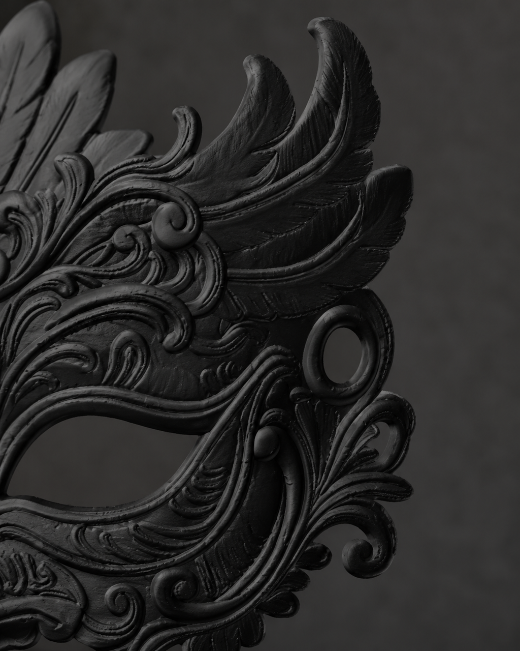The Night Crown — Baroque Owl Masquerade Mask, Gothic Decor, Hand-Painted