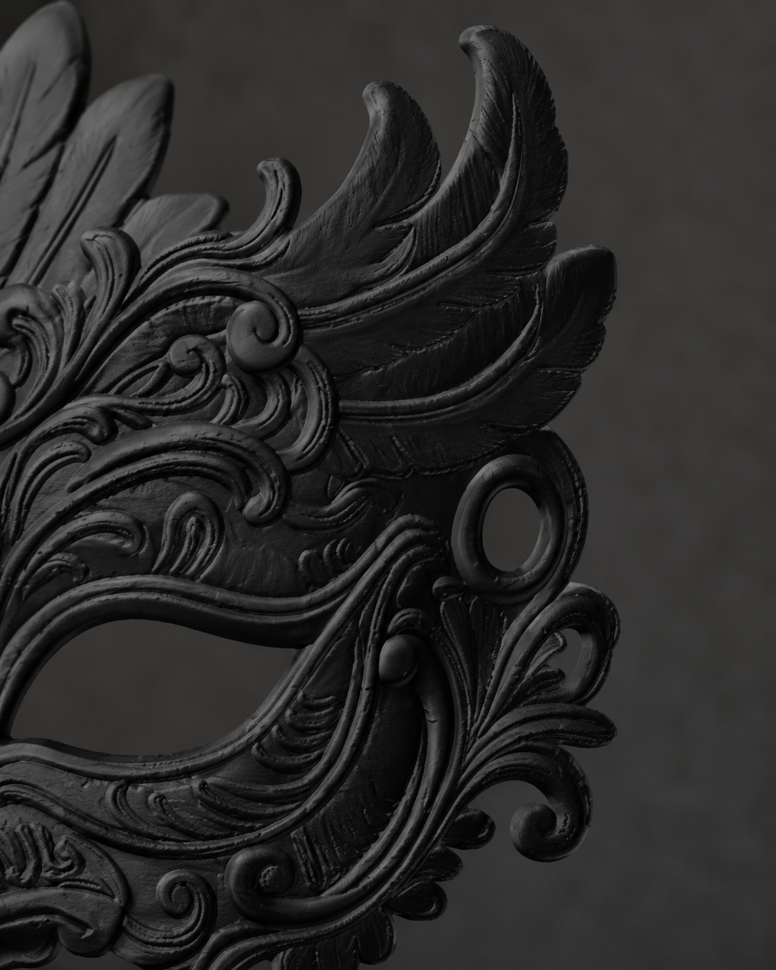 The Night Crown — Baroque Owl Masquerade Mask, Gothic Decor, Hand-Painted
