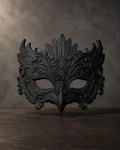 The Night Crown — Baroque Owl Masquerade Mask, Gothic Decor, Hand-Painted