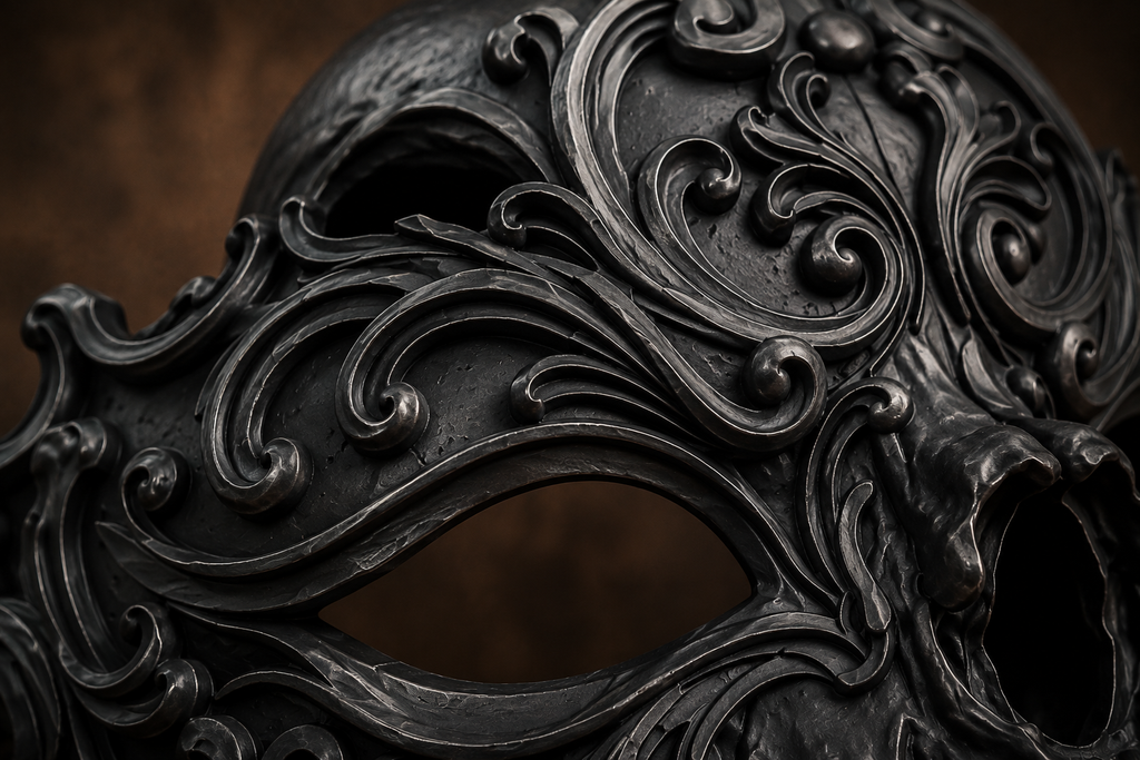 The Chimera's Revel — Beast Masquerade Mask, Halloween Costume, Hand-Painted