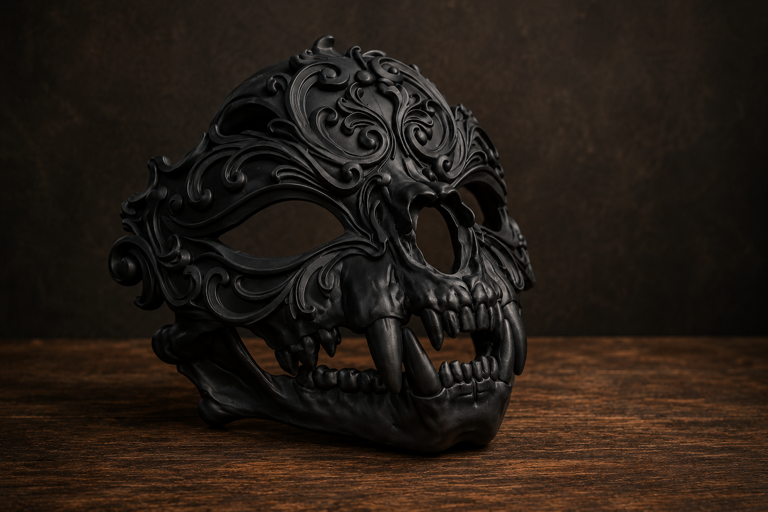 The Chimera's Revel — Beast Masquerade Mask, Halloween Costume, Hand-Painted
