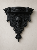 The Shadow Altar — Baroque Altar Shelf, Gothic Skull Wall Shelf, Hand-Painted