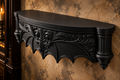 The Blackwing Perch — Giant Blackwing Wall Shelf, Gothic Raven Wall Shelf