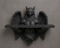 The Skybound Guardian — Hippogriff Wall Shelf, Gothic Crystal Shelf, Hand-Painted