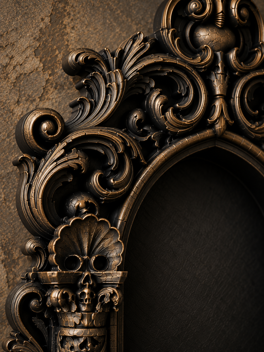 The Reliquary Arch — Arch Wall Shelf, Gothic Display Niche, Hand-Painted