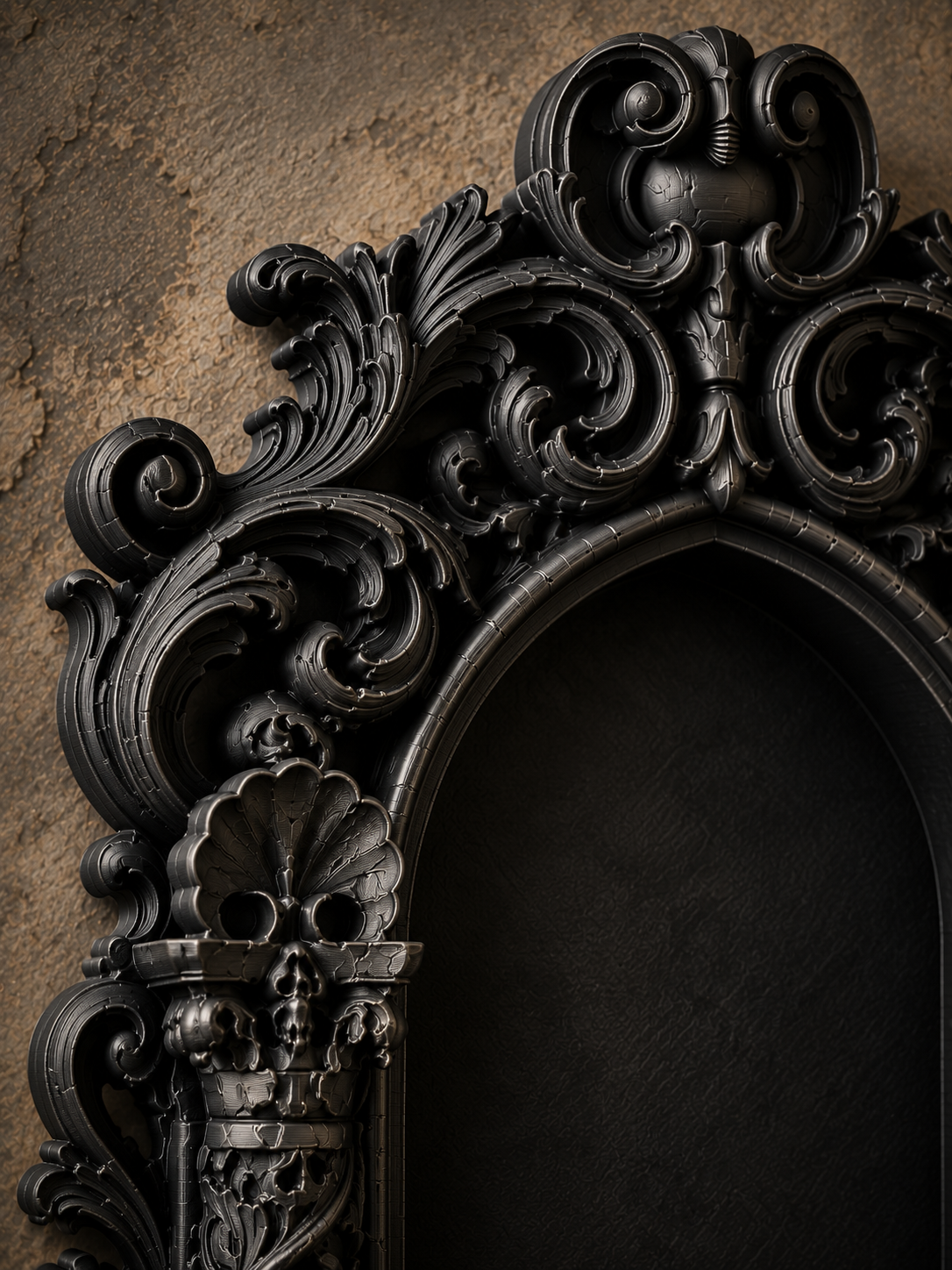 The Reliquary Arch — Arch Wall Shelf, Gothic Display Niche, Hand-Painted