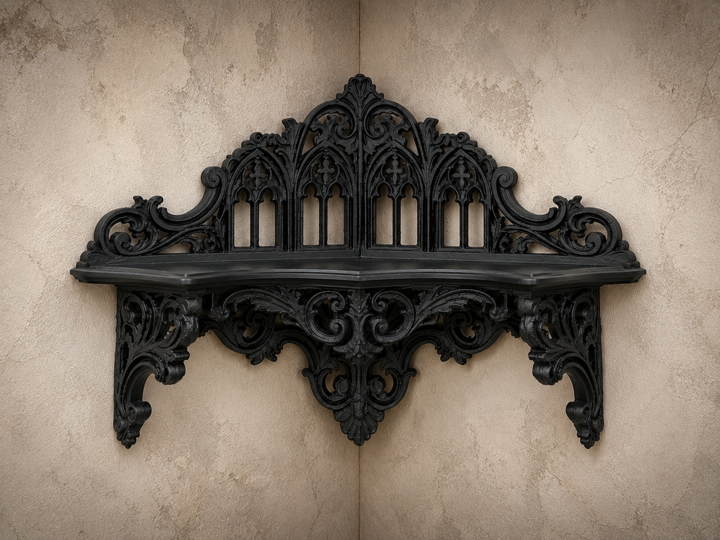 The Black Court — Corner Wall Shelf by Gremlin Relics