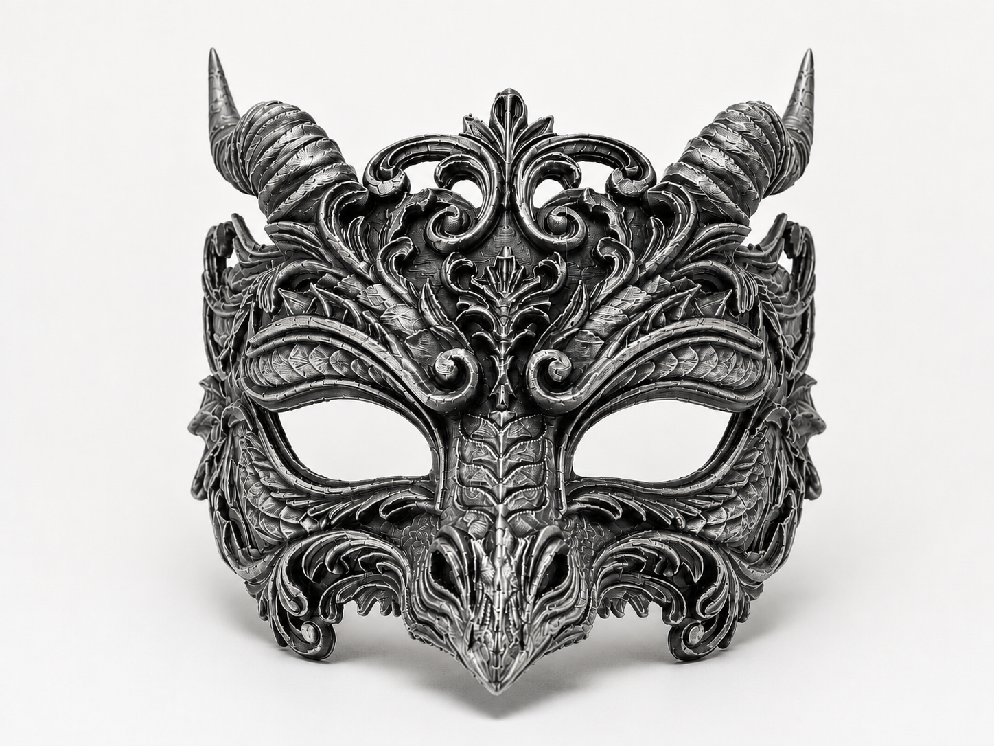 The Dragon's Oath — Dragon Masquerade Mask, Halloween Costume, Hand-Painted