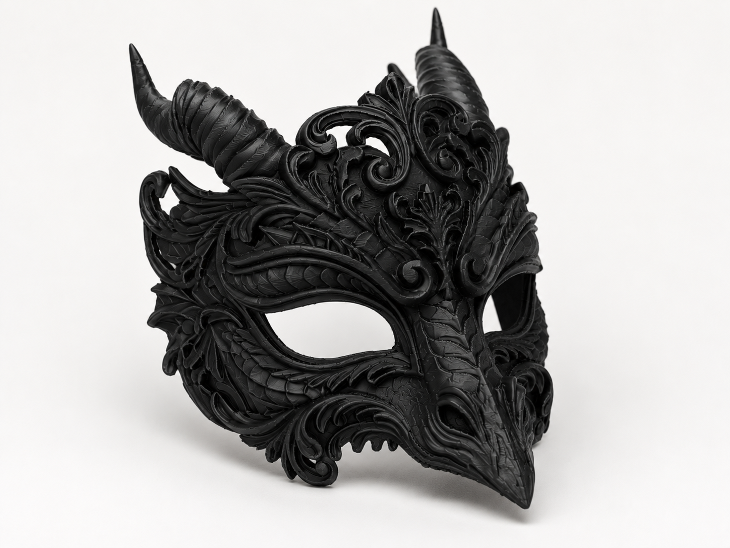 The Dragon's Oath — Dragon Masquerade Mask, Halloween Costume, Hand-Painted