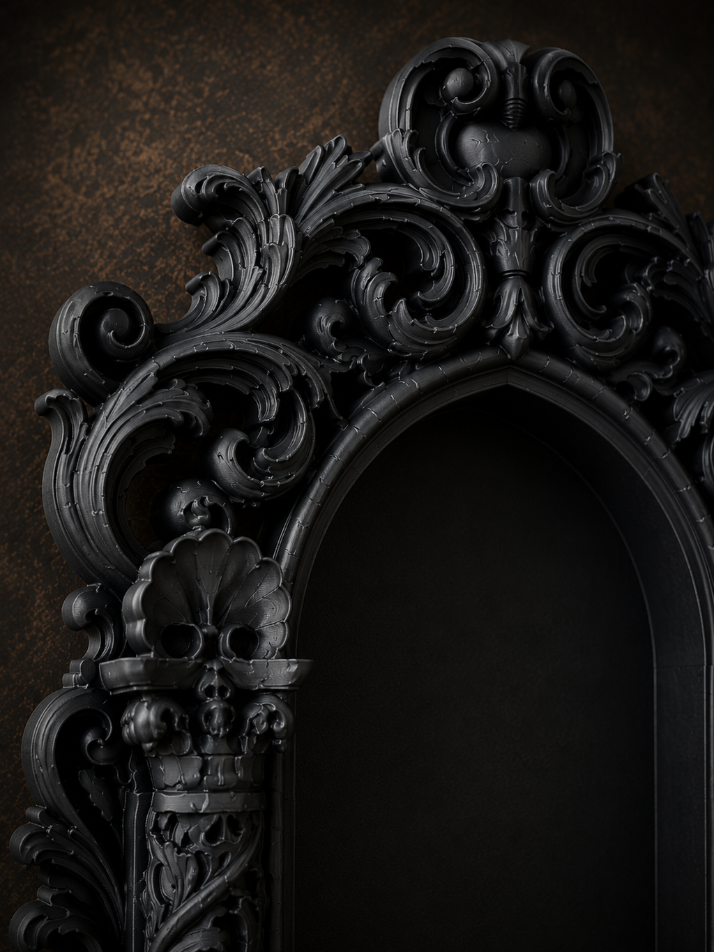The Reliquary Arch — Arch Wall Shelf, Gothic Display Niche, Hand-Painted