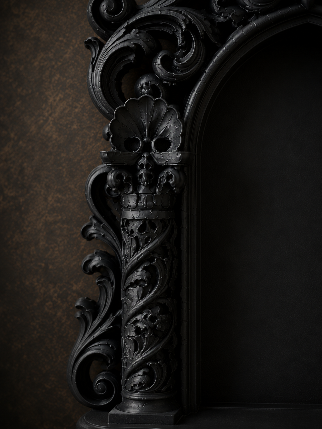 The Reliquary Arch — Arch Wall Shelf, Gothic Display Niche, Hand-Painted