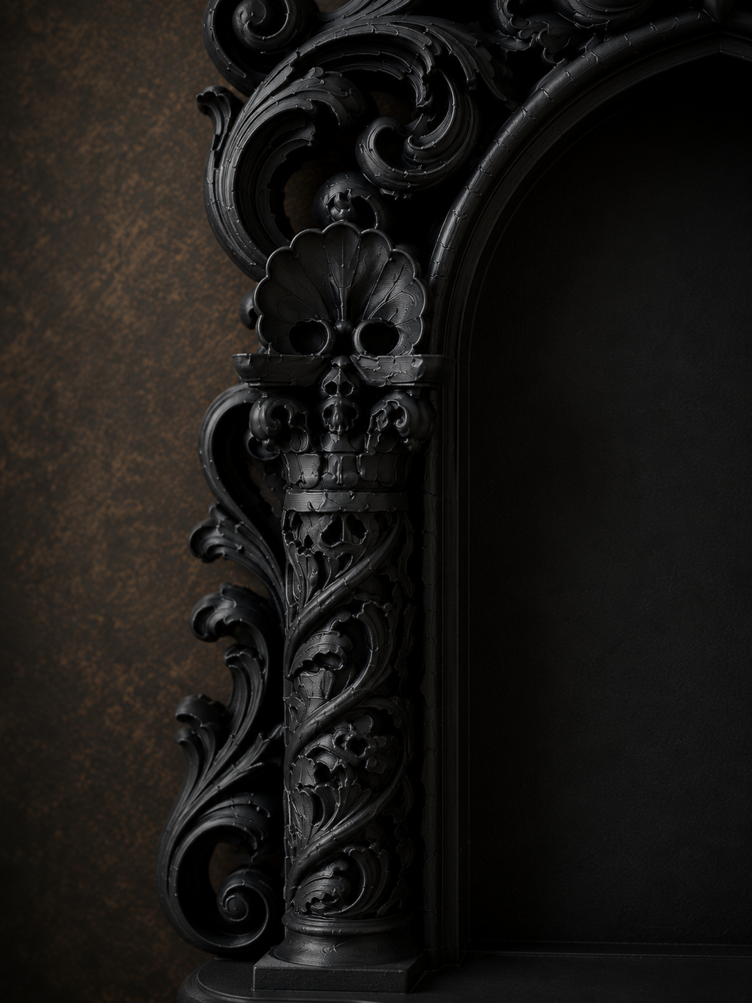 The Reliquary Arch — Arch Wall Shelf, Gothic Display Niche, Hand-Painted