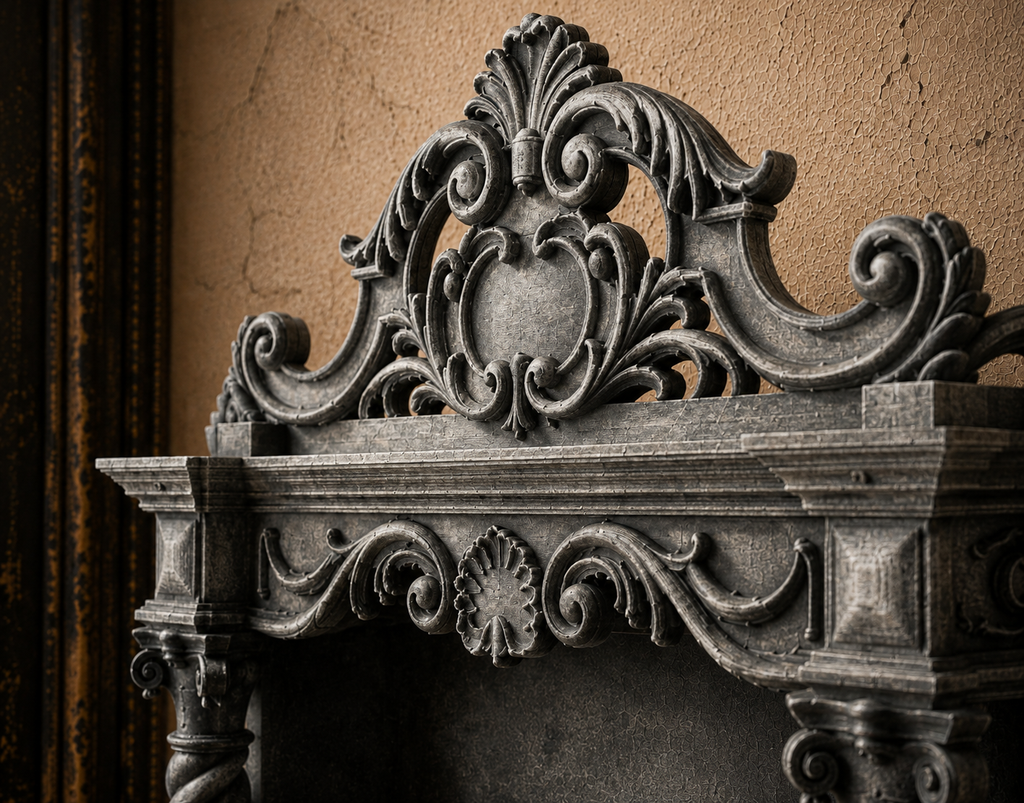 The Royal Gallery — Miniature Display Shelf, Gothic Curio Cabinet, Hand-Painted