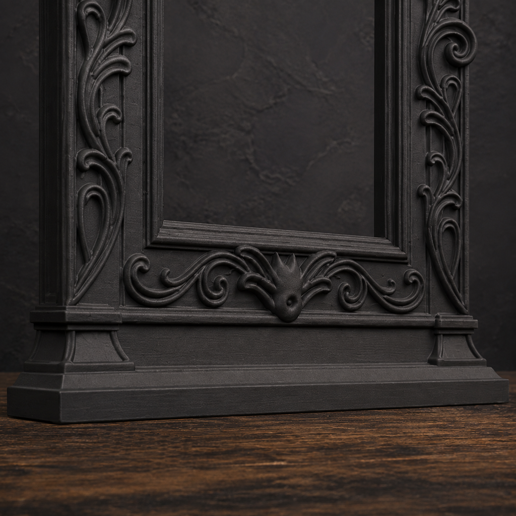 The Fledgling — Baby Bat Photo Frame, Cute Gothic Halloween Wall Frame