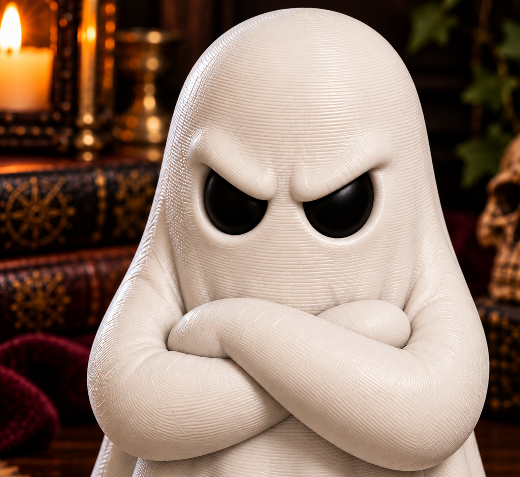 Gremlin Relics Life After Death Ghost Collection - Cute 3D Printed Deadpan Ghosts - Humour, Relatable