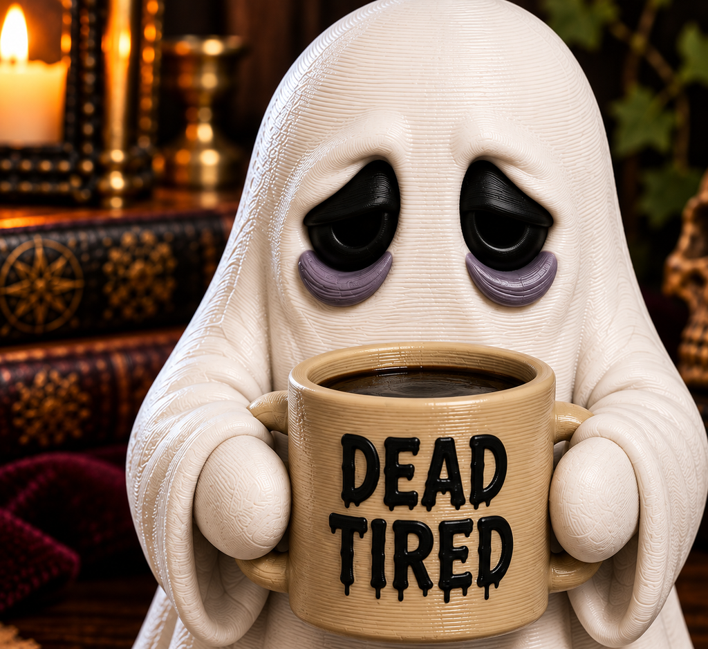 Gremlin Relics Life After Death Ghost Collection - Cute 3D Printed Deadpan Ghosts - Humour, Relatable