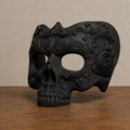 Memento Mori — Baroque Skull Masquerade Mask, Halloween Mask, Hand-Painted